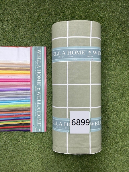 Ранфорс принт 6899 клітинка оливка