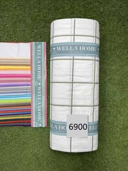 Ранфорс принт 6900 клітинка оливка