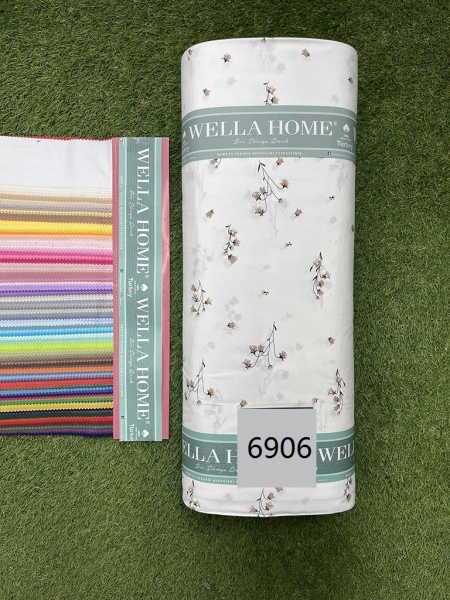 Ранфорс принт 6906 ландыши беж на белом