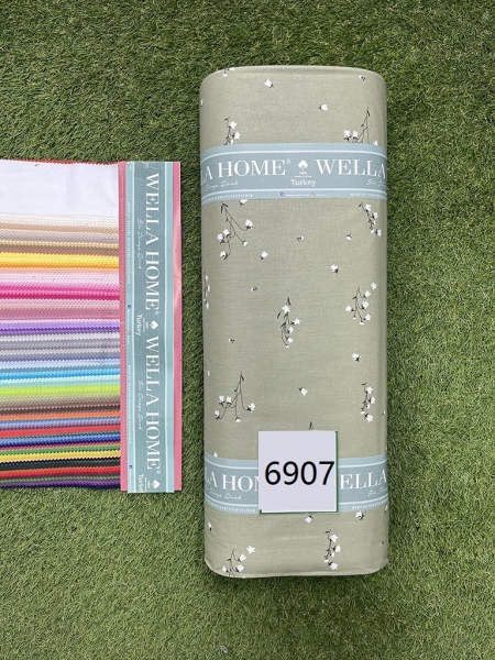 Ранфорс принт 6907 ландыши ментол