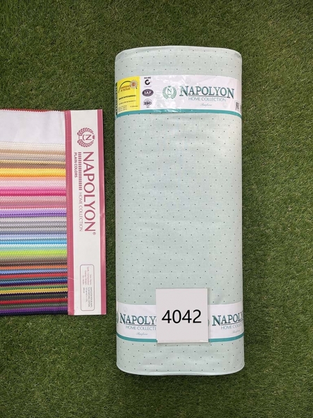 Ранфорс принт 4042 ментоловий фон