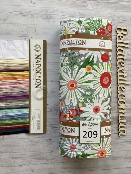 Cатин  принт 209